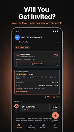 Skilled Visa Tracker: 189 190 Screenshot 0