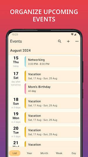 Year View Calendar Screenshot 3