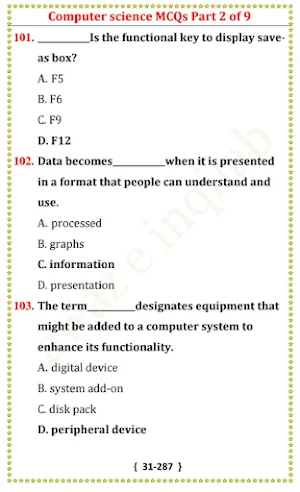 Computer Science MCQs | Computer MCQs (offline) Screenshot 3