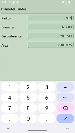 Diameter Finder - Circle Calc Screenshot 0