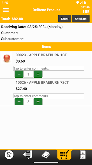 DelBene Produce Mobile Order Screenshot 3