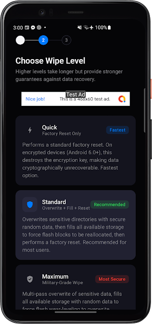 Secure Wipe & Reset Screenshot 2
