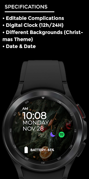 Christmas Night - Watch Face Screenshot 3