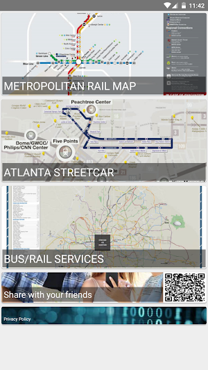 ATLANTA RAIL STREETCAR BUS MAP Screenshot 0