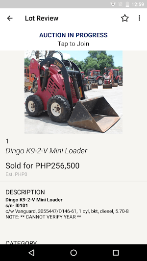 HMR Auctions Screenshot 2
