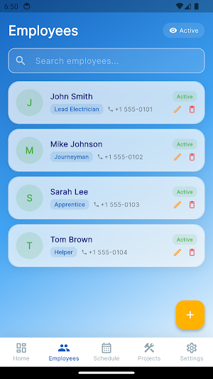 Electrician Team Flow Screenshot 1