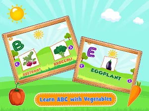 Vegetables Alphabet Kids Games Screenshot 0