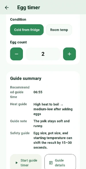 Protein Cooking Timer Screenshot 2