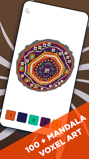 Mandala Voxel 3D Coloring Book Screenshot 0