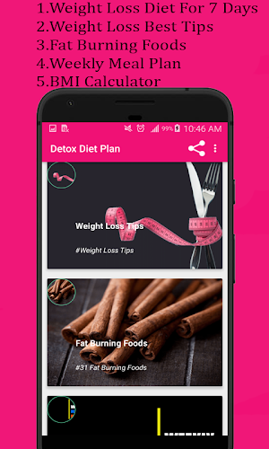 Detox diet plan:Lose fat fast Screenshot 1