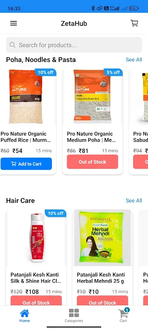 ZetaHub:10 min Organic Grocery Screenshot 3
