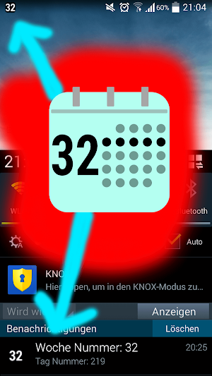 Calendar Week Number in status bar 📆 Screenshot 0