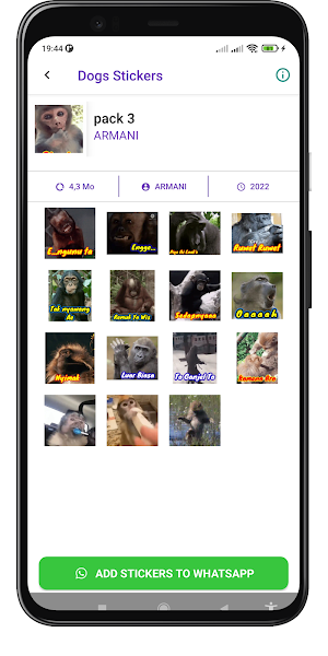 monkey stickers Screenshot 1