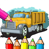 Coloring big dump truck