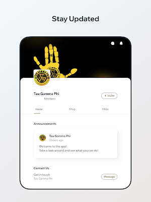 Tau Gamma Members Portal Screenshot 3