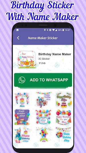 Birthday Stickers For WAStickerApps Screenshot 1