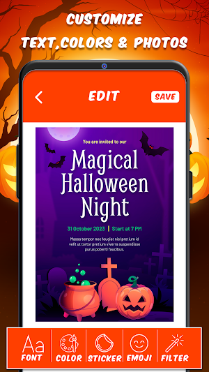 Halloween Party Invitations Screenshot 1
