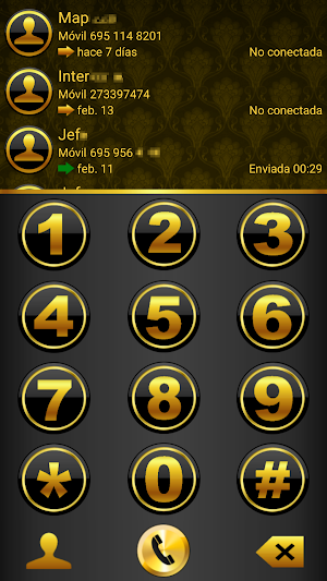 THEME DARK GOLD FOR EXDIALER Screenshot 0