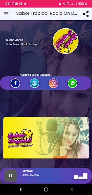 Sabor Tropical Radio On Line Screenshot 2