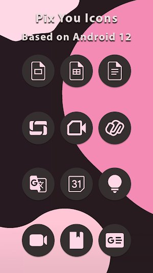 Pix You Flamingo Dark Icons Screenshot 1