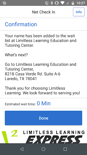 Limitless Learning Check In Screenshot 2