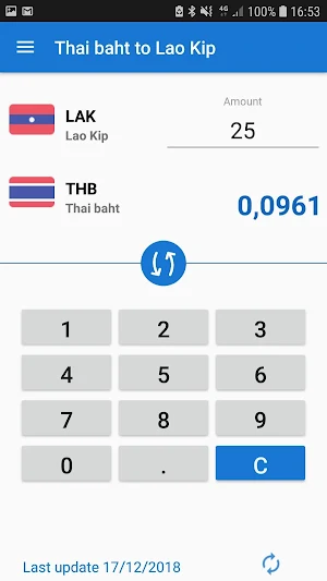 Thai baht to Lao Kip / THB to LAK Screenshot 1