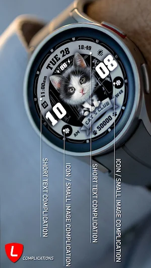 Cat's Club Watch Face 021 Screenshot 1