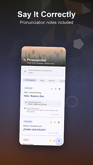Phrasepocket: Travel Words Screenshot 3