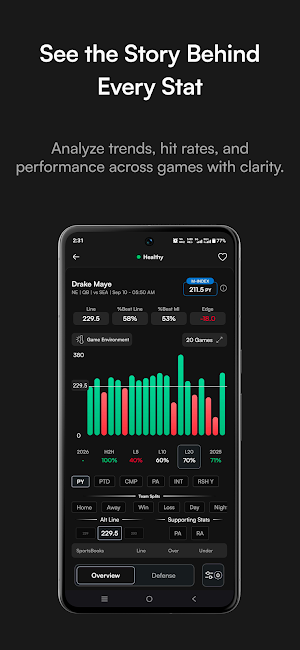 StatMotive: Player Projections Screenshot 2