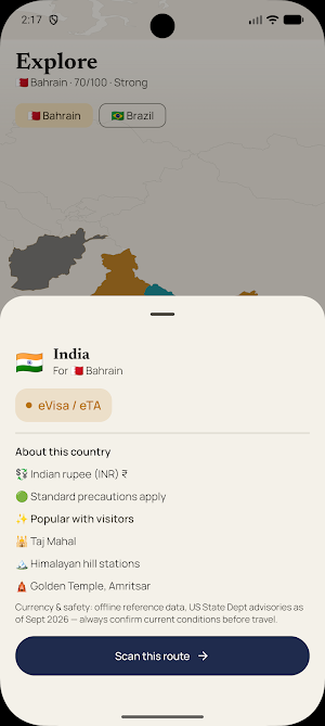Visa Passport Index Screenshot 1