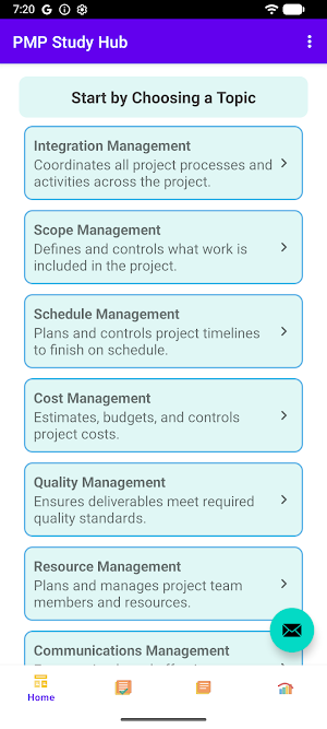 PMP Study Hub Screenshot 1