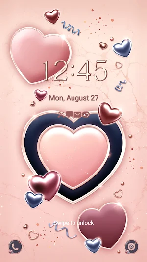 Marbling Metal Heart-Wallpaper Screenshot 1