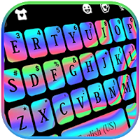 Rainbow Holograph Keyboard Theme