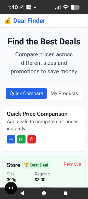 Deal Finder Screenshot 0