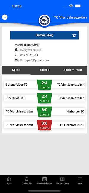 TC Vier Jahreszeiten e.V. Screenshot 2