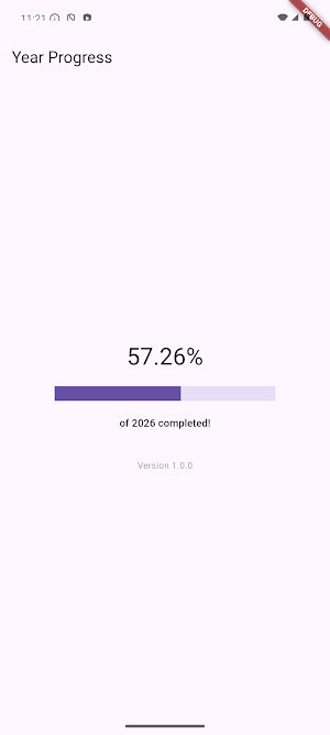 Year Progress Tracker Screenshot 0