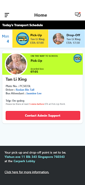 Season Bus Parent App Screenshot 1
