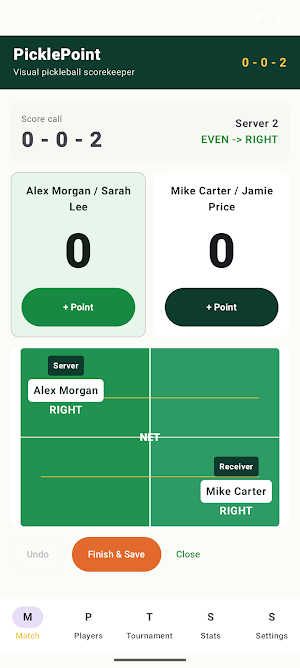PicklePoint Scorekeeper Screenshot 1