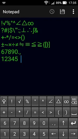 Mathematical keyboard D Screenshot 0