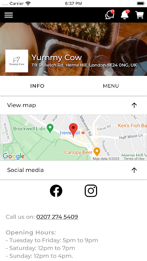 Yummy Cow Brixton Screenshot 1