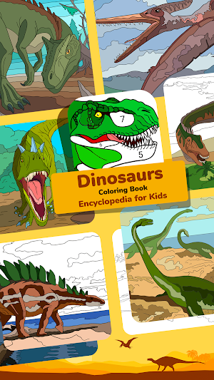 Dinosaur Coloring Book – Encyclopedia for Kids Screenshot 0