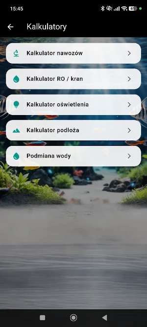 Aquacalc - kalkulator akwarium Screenshot 3