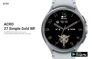 ACRO 27 Simple Gold Watchface Screenshot 1
