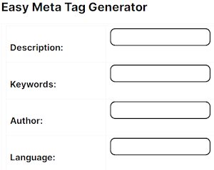 Easy Meta Tag Generator Screenshot 0