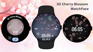 3D Cherry Blossom Watch Face Screenshot 2