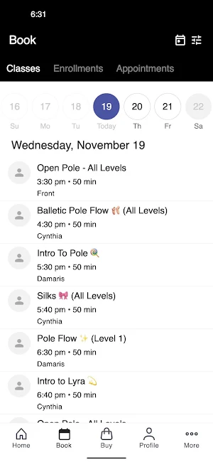 Bliss Fitness Studio Screenshot 1