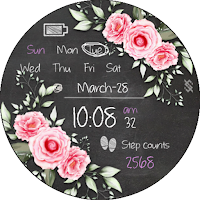 BFF42- Blackboard Art Flower