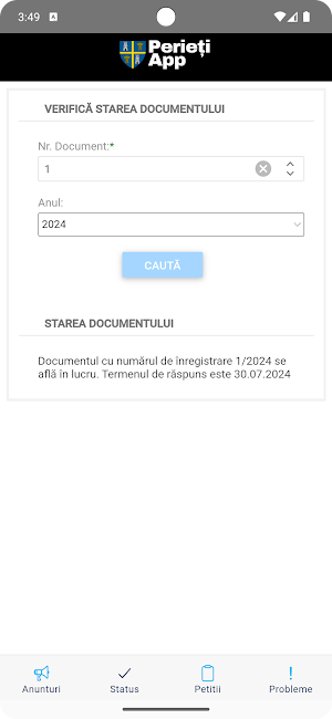 Perieti App Screenshot 1