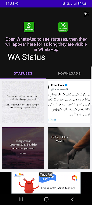 WhatsApp Status Screenshot 1