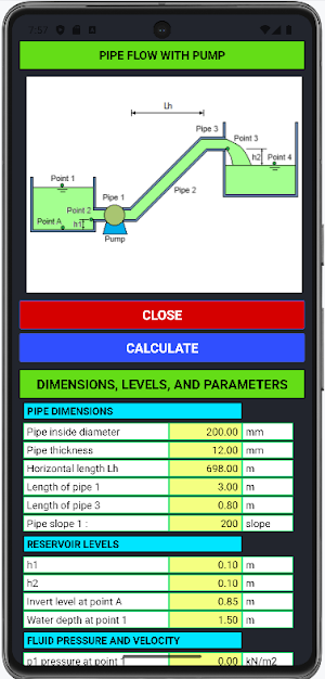 HYDRO CALCULATOR Screenshot 2
